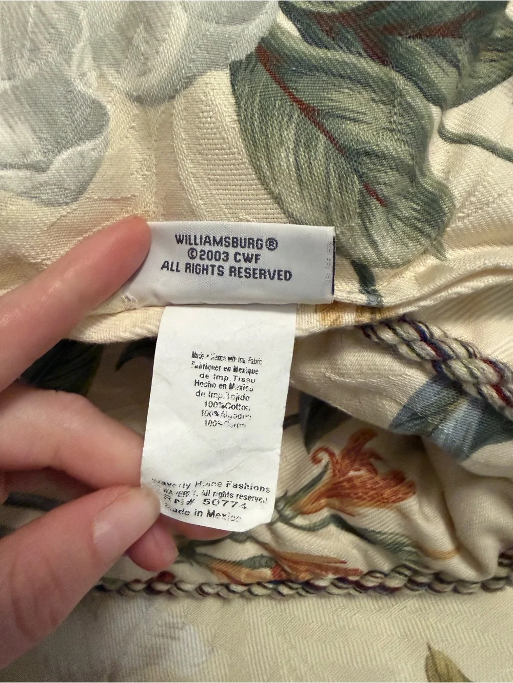 Reversible designer Waverly Floral Cream Botanical comforter and shams